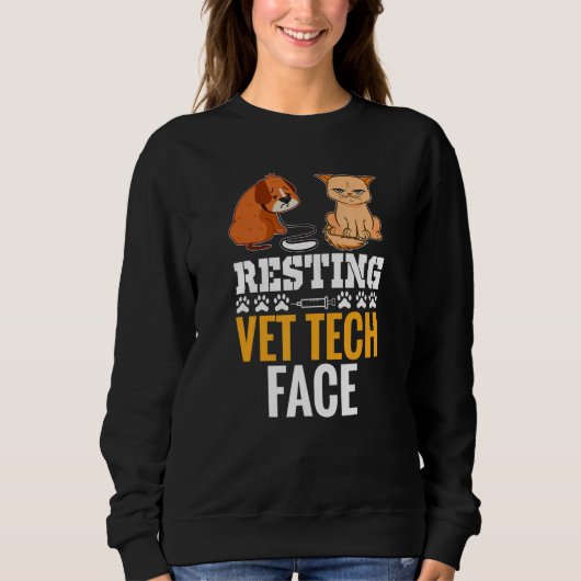 Resting Vet Tech Dierenarts Dier Trui (Voorkant)