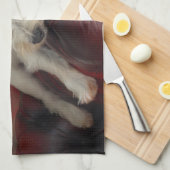 Resting Westie Theedoek (Quarter Fold)