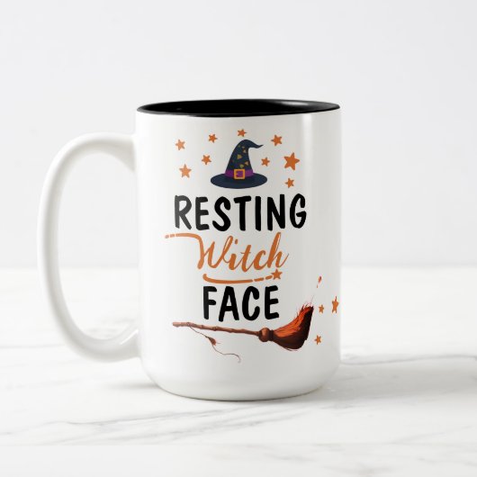 Resting Witch Face - Aangepaste foto Halloween Mok (Links)