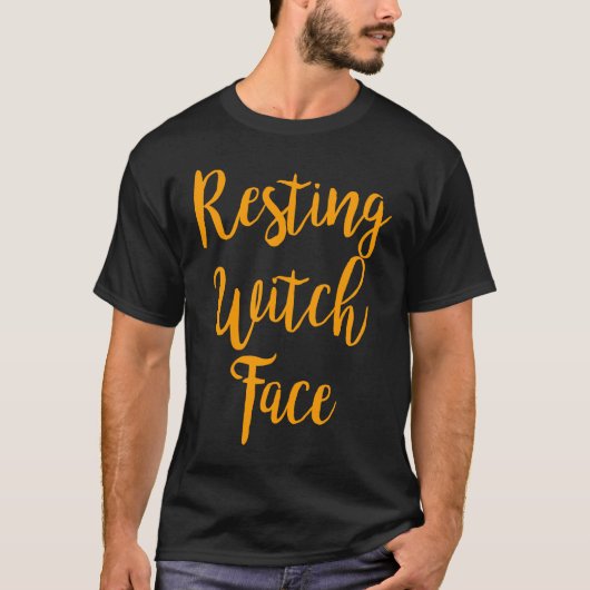 Resting Witch Face Funny Halloween T-shirt (Voorkant)