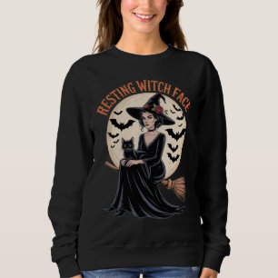 Resting Witch Face Funny Halloween Witch Trui