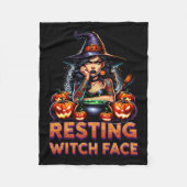 Resting Witch Face Funny Sarcastic Halloween Rude Fleece Deken (Voorkant)