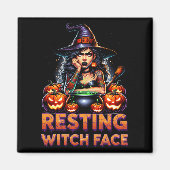 Resting Witch Face Funny Sarcastic Halloween Rude Magneet (Voorkant)