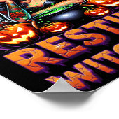 Resting Witch Face Funny Sarcastic Halloween Rude  Poster (Hoek)