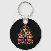 Resting Witch Face Funny Sarcastic Halloween Rude Sleutelhanger (Voorkant)
