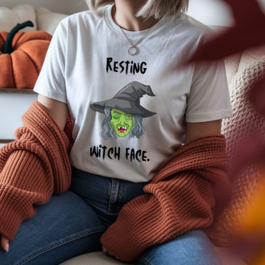 Resting Witch Face Grappig Halloween Quote T-shirt