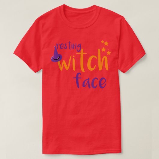 Resting Witch Face Halloween T-shirt (Design voorkant)