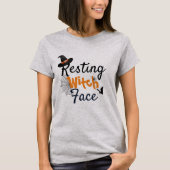 Resting Witch Face Halloween T-shirt (Voorkant)