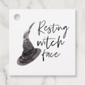 Resting Witch Face | Happy Halloween | Fun Quote | Bedankjes Labels (Voorkant)