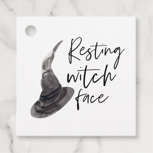 Resting Witch Face | Happy Halloween | Fun Quote | Bedankjes Labels (Voorkant)