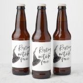 Resting Witch Face | Happy Halloween | Fun Quote | Bier Etiket (Flessen)