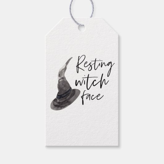 Resting Witch Face | Happy Halloween | Fun Quote | Cadeaulabel (Voorkant)