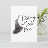 Resting Witch Face | Happy Halloween | Fun Quote | Feestdagenkaart (Staand voorkant)