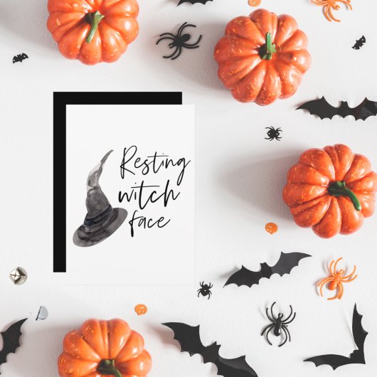 Resting Witch Face | Happy Halloween | Fun Quote | Feestdagenkaart