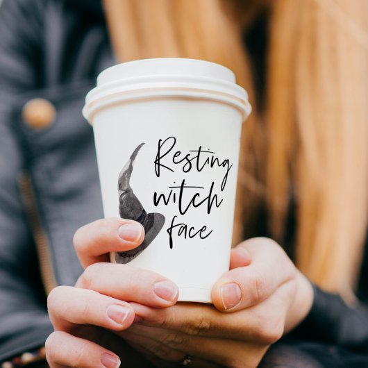 Resting Witch Face | Happy Halloween | Fun Quote | Papieren Bekers