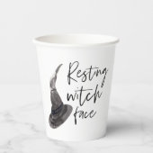 Resting Witch Face | Happy Halloween | Fun Quote | Papieren Bekers (Voorkant)