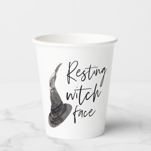 Resting Witch Face | Happy Halloween | Fun Quote | Papieren Bekers (Voorkant)