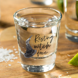 Resting Witch Face | Happy Halloween | Fun Quote | Shot Glas
