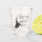 Resting Witch Face | Happy Halloween | Fun Quote | Shot Glas (Voorkant)