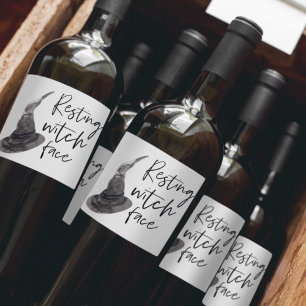 Resting Witch Face   Happy Halloween   Fun Quote   Wijn Etiket