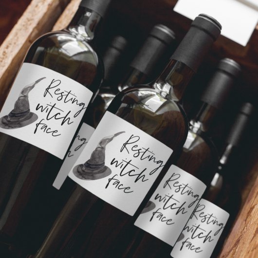 Resting Witch Face | Happy Halloween | Fun Quote | Wijn Etiket