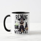 Resting Witch Face Mug Mok (Links)