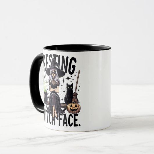 Resting Witch Face Mug Mok (Voorkant links)