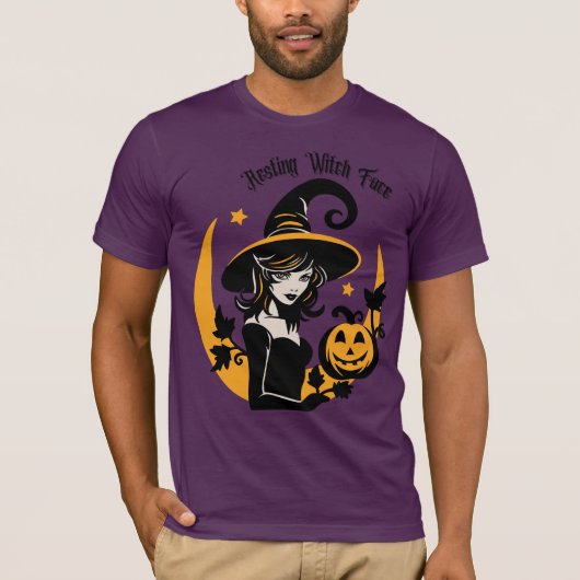 Resting Witch Face T-Shirt – Stijlvol Halloween Wi (Voorkant)