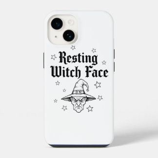 Resting Witch Face Telefoonhoesje - Gothic Hallowe iPhone 14 Hoesje