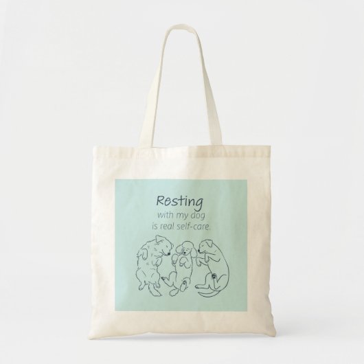 Resting with my dog  - Dog Mom cotton tote bag  (Voorkant)