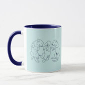 Resting with my dog mug self-care ice blue dogs mok (Links)