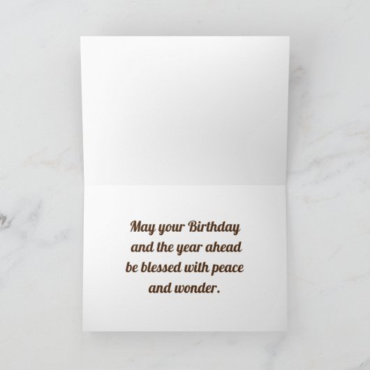 Resting Wolf Happy Birthday Kaart (Binnen)