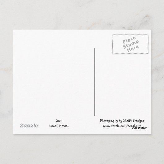 Resting Zee Lion Briefkaart (Achterkant)