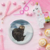 Resting Zee Otter Papieren Bordje (Feest)