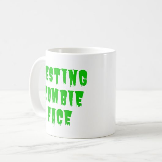 Resting Zombie Face - Funny Halloween 2022 Koffiemok (Voorkant links)