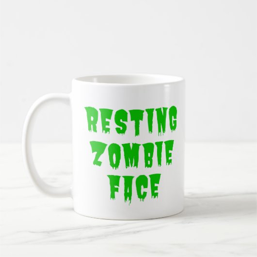 Resting Zombie Face - Funny Halloween 2022 Koffiemok (Links)