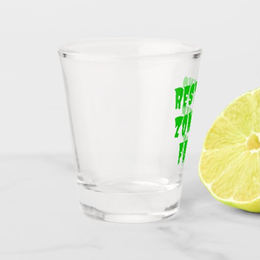 Resting Zombie Face - Funny Halloween 2022 Shot Glas (Links)