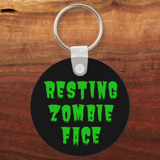 Resting Zombie Face - Funny Halloween 2022 Sleutelhanger (Voorkant)