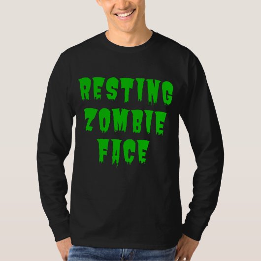 Resting Zombie Face - Funny Halloween 2022 T-Shirt (Voorkant)