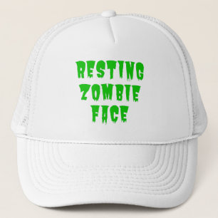 Resting Zombie Face - Funny Halloween 2022 Trucker Pet