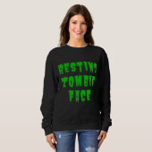 Resting Zombie Face - Funny Halloween 2022 Trui (Voorkant volledig)