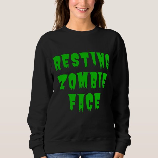 Resting Zombie Face - Funny Halloween 2022 Trui (Voorkant)