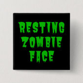 Resting Zombie Face - Funny Halloween 2022 Vierkante Button 5,1 Cm (Voorkant)