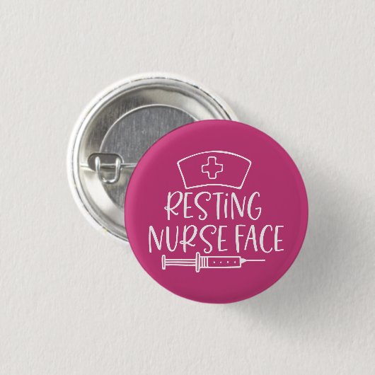 Resting Zurse Face Ronde Button 3,2 Cm (Voorkant /achterkant)