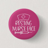 Resting Zurse Face Ronde Button 3,2 Cm (Voorkant)
