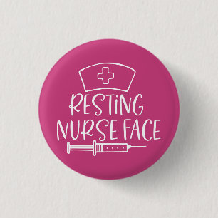 Resting Zurse Face Ronde Button 3,2 Cm