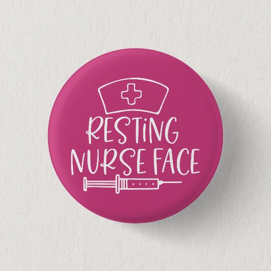 Resting Zurse Face Ronde Button 3,2 Cm (Voorkant)