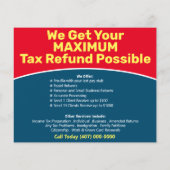 Restitutie belastingvoorbereiding (preparer) flyer (Achterkant)