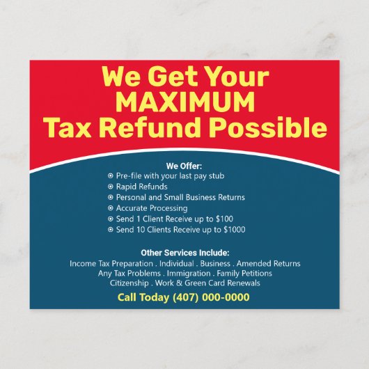 Restitutie belastingvoorbereiding (preparer) flyer (Achterkant)