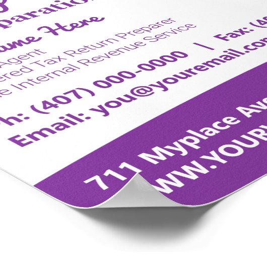 Restitutie belastingvoorbereiding (preparer) poster (Hoek)